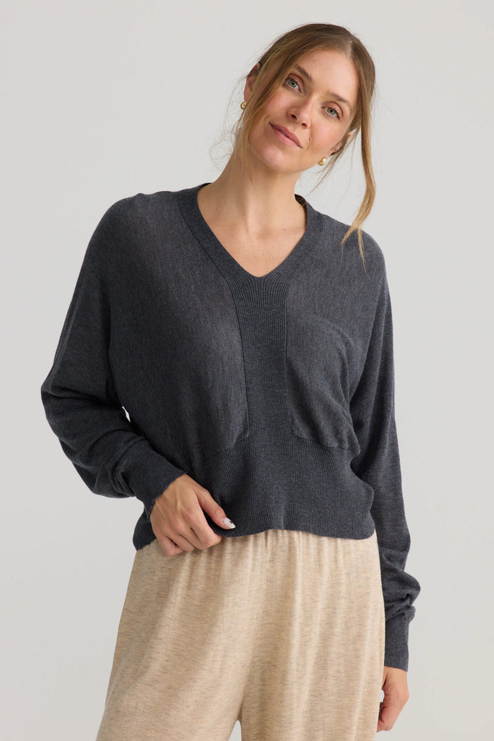 Stillness Knit Pullover | Charcoal