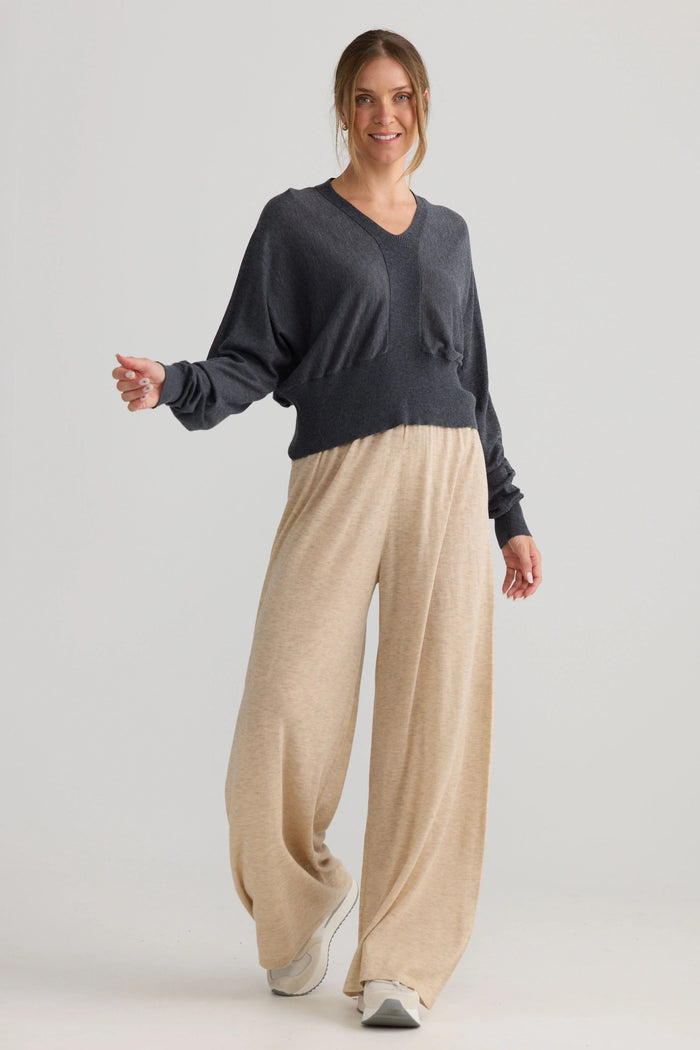 Stillness Knit Pullover | Charcoal