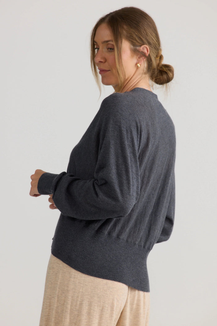 Stillness Knit Pullover | Charcoal