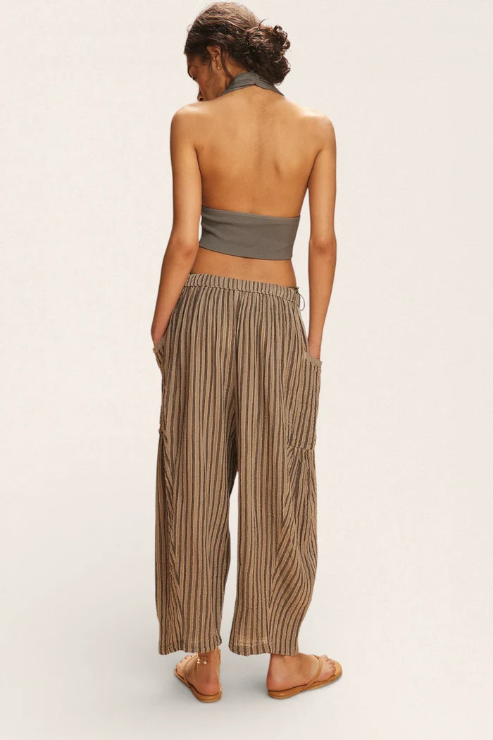 Striped Quinn Pant | Charcoal Combo