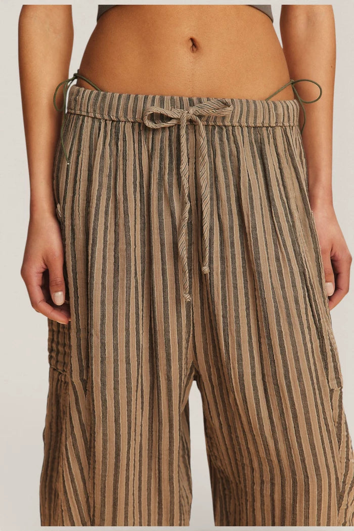 Striped Quinn Pant | Charcoal Combo