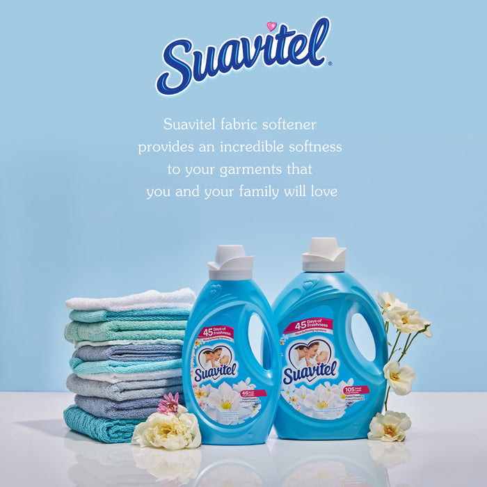 Suavitel Fabric Softener, Field Flowers, 105 oz