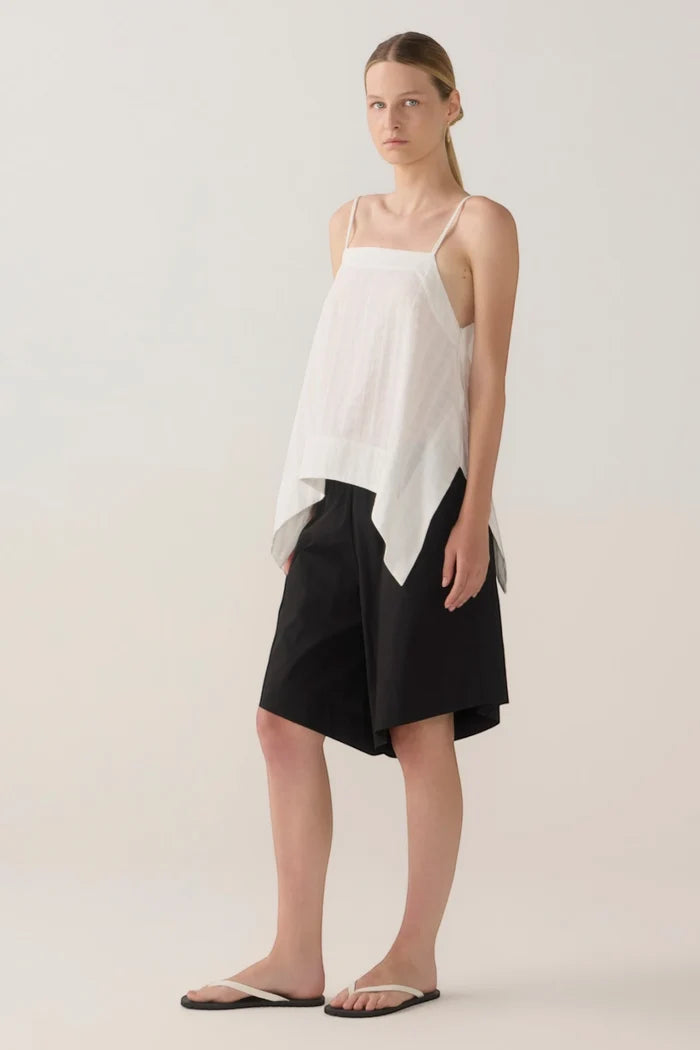 Summer Short | Black Cotton Tencel