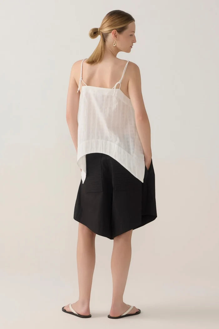 Summer Short | Black Cotton Tencel