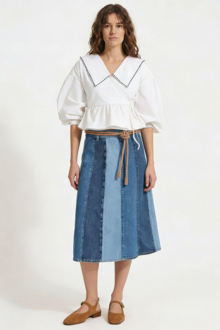 Sunbeam Denim Midi Skirt