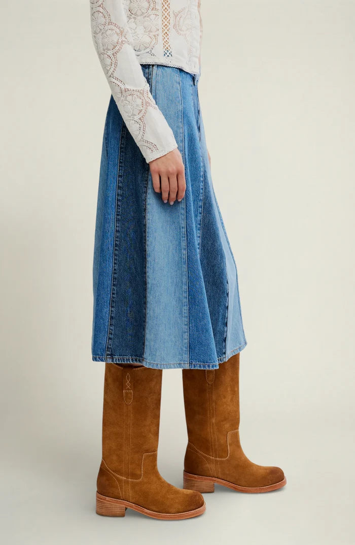 Sunbeam Denim Midi Skirt