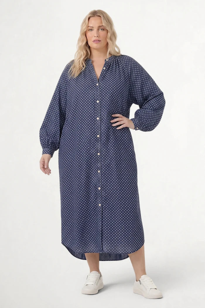 Sweet Nothings Dress | Navy Dot