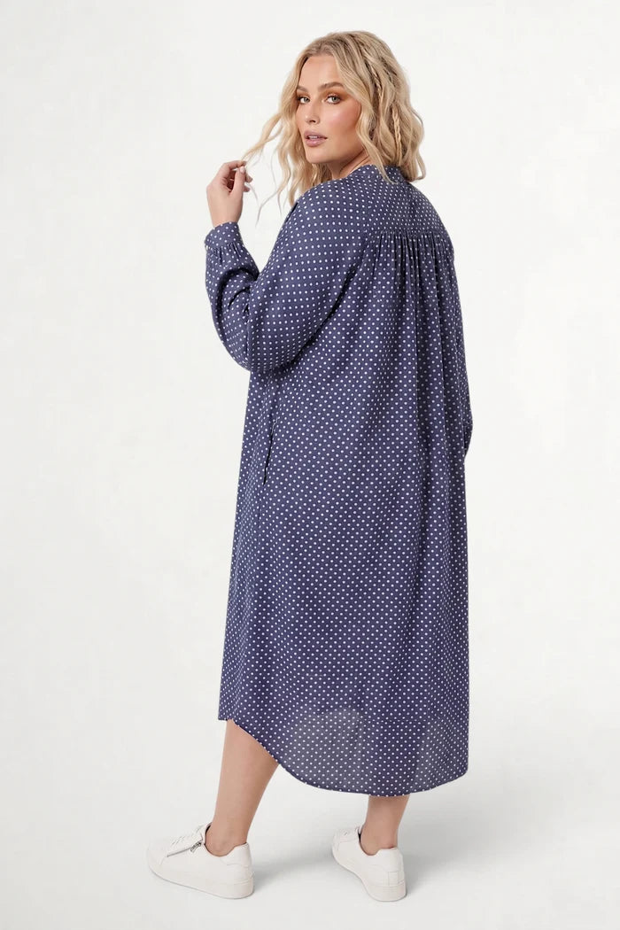Sweet Nothings Dress | Navy Dot