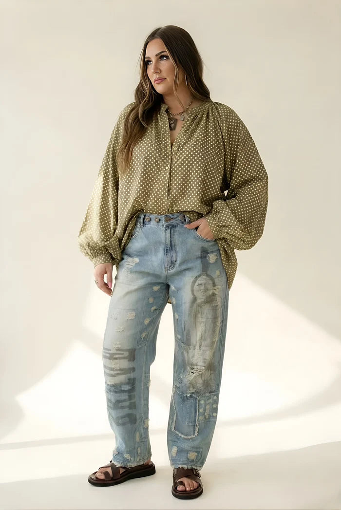 Sweet Nothings Shirt | Olive Dot