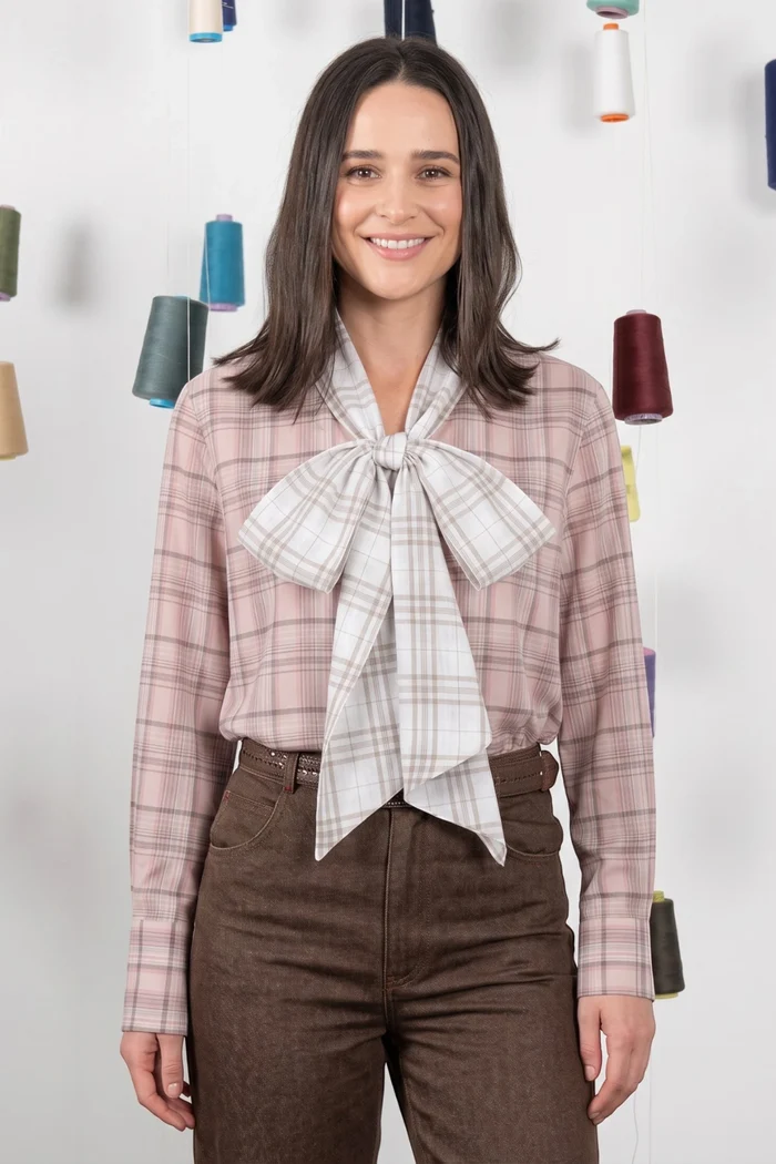 Swiftly Blouse | Pink/Blue