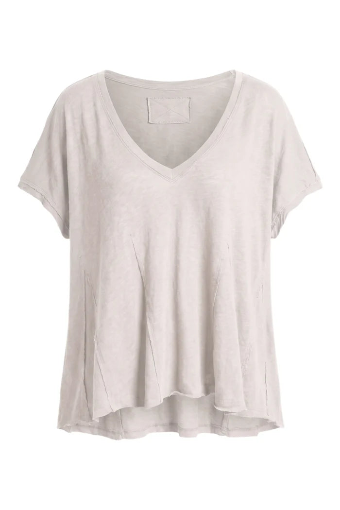 Swing Along With Me Cotton-Linen Tee | Clean Ivory
