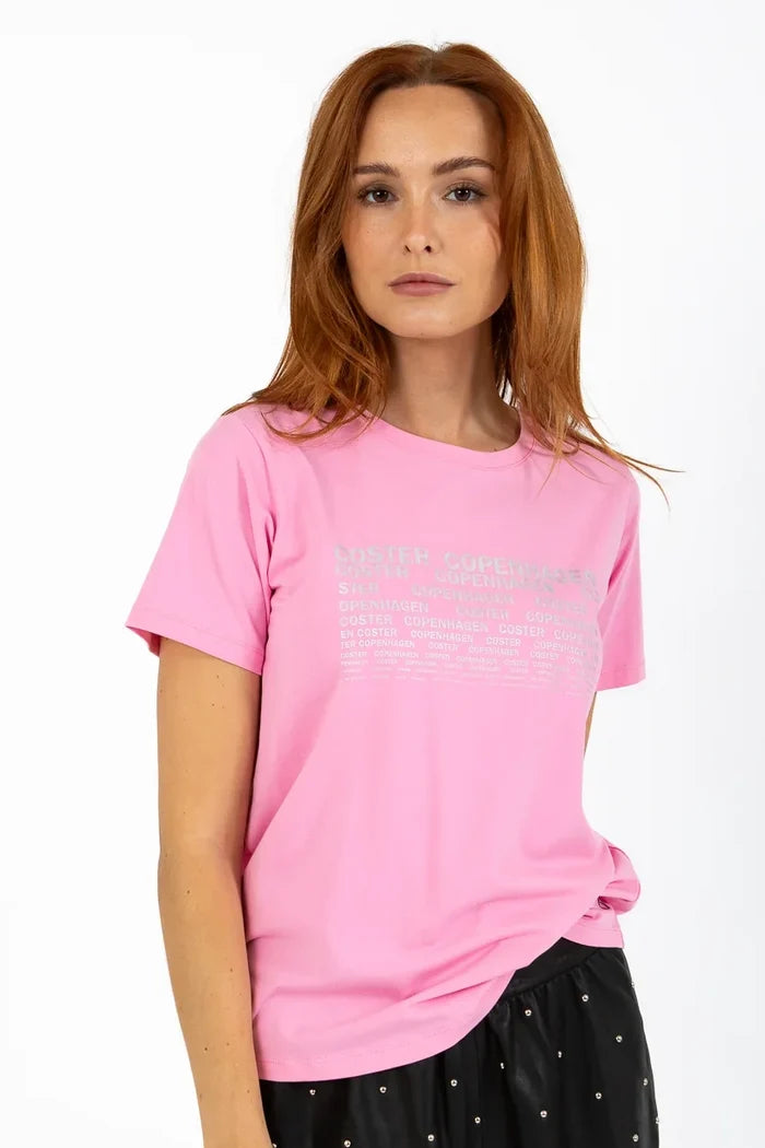 T-Shirt with logo | Bubble Gum Pink