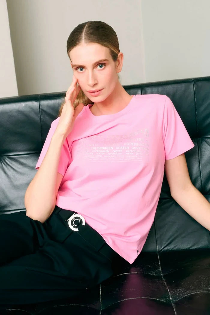 T-Shirt with logo | Bubble Gum Pink