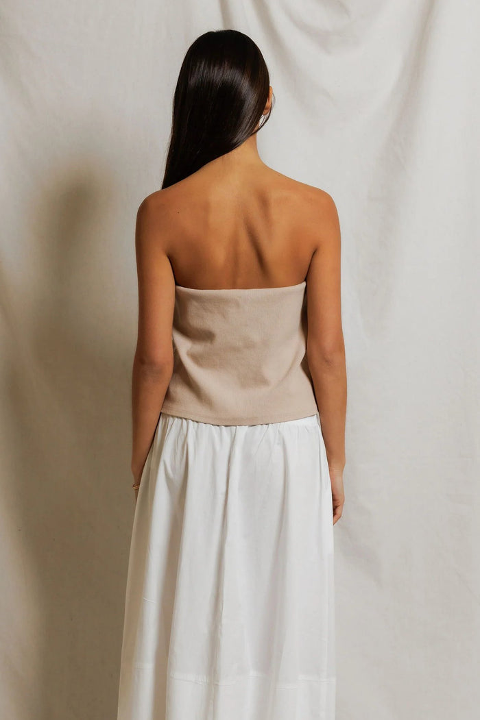 Talula Ribbed Tube Top | Driftwood