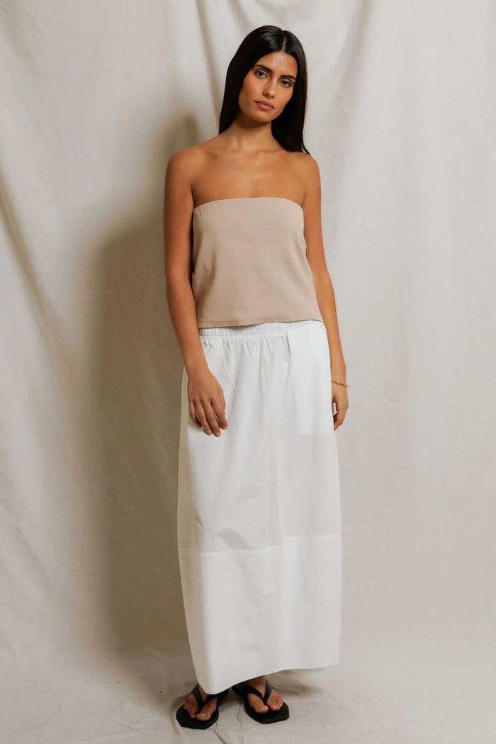 Talula Ribbed Tube Top | Driftwood