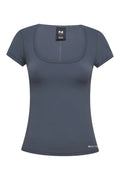 The Foundation Scoop Short Sleeve Top | Marine Blue
