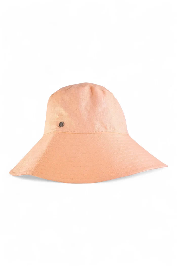 The Sandbar Hat | Peach Linen