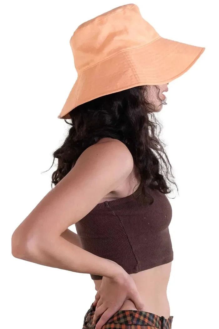 The Sandbar Hat | Peach Linen