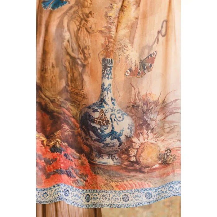 The Storyteller Scarf | Sunflowers and Pottery Print