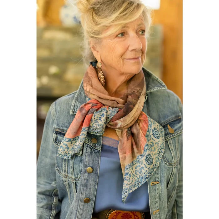 The Storyteller Scarf | Sunflowers and Pottery Print