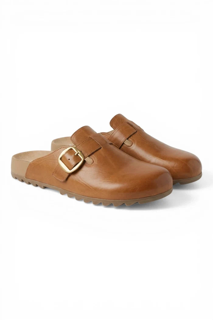 Totty Slide | Tan Burnished