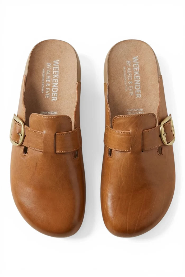 Totty Slide | Tan Burnished