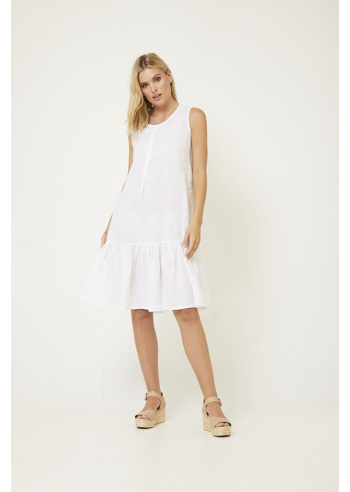 Trapeze Dress in White