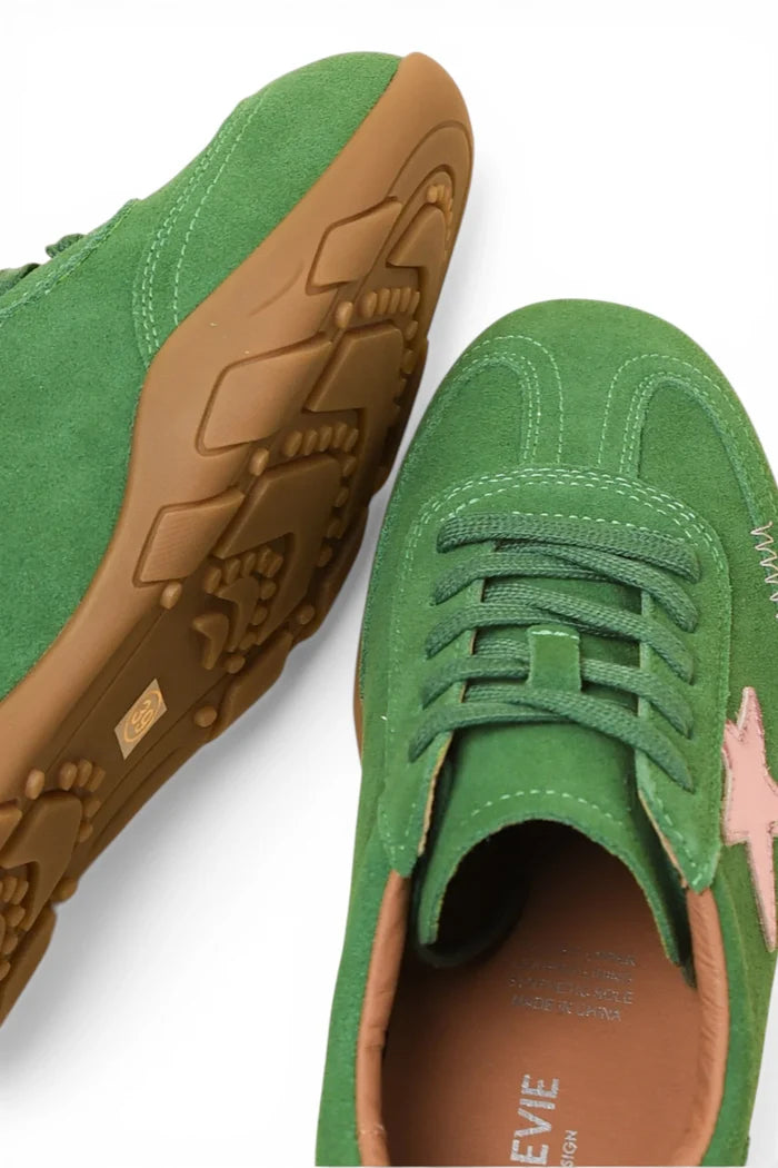 Truce Sneaker | Green Suede Pink Multi