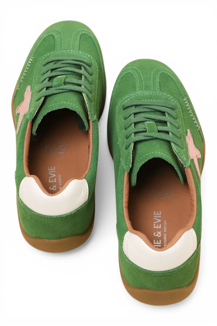 Truce Sneaker | Green Suede Pink Multi