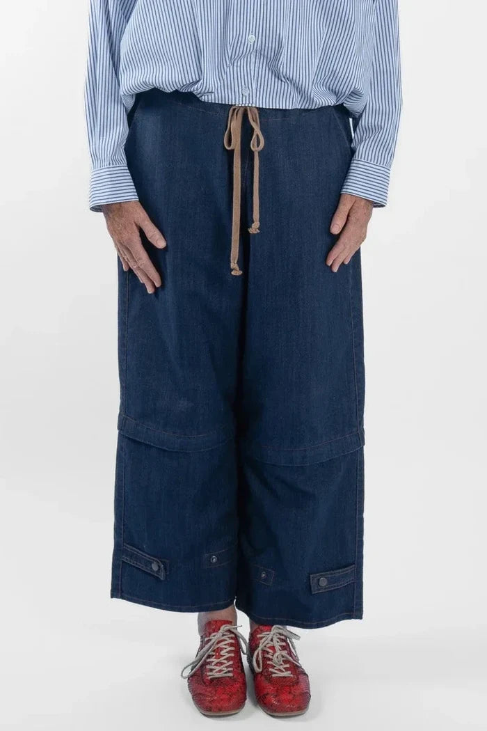 Trucker Jeans | Denim/Tan Stitch