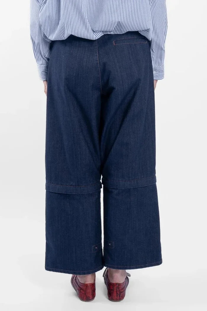 Trucker Jeans | Denim/Tan Stitch