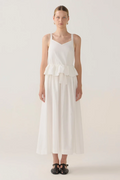 Valentina Dress | White Spotty Cotton