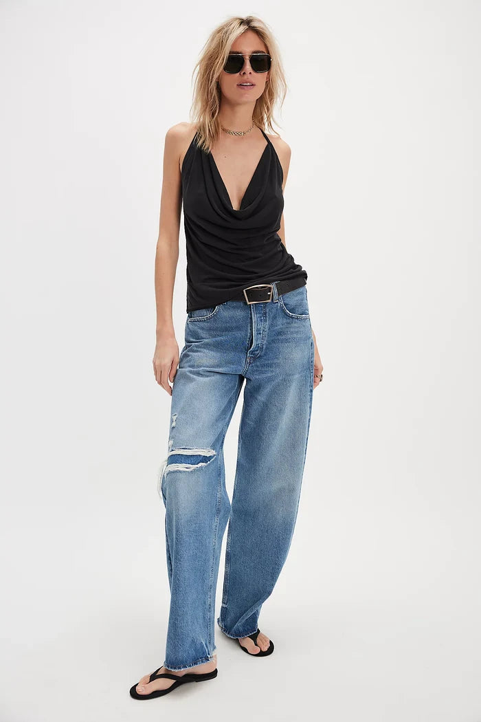 Veda Cowl-Neck Cami | Black