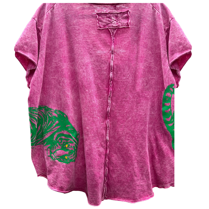 Vintage Style Tee with Tiger Graphic