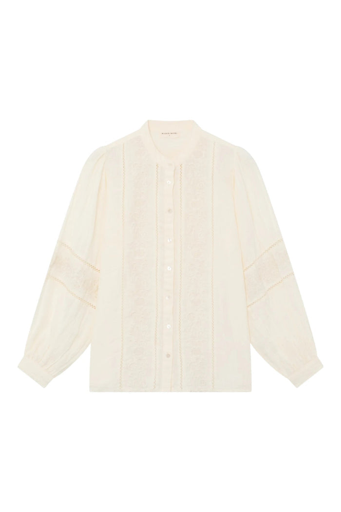 Virginia Blouse | Linen Solstice Whisper White