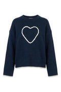 W18 Heart Sweater | Bleu Mix