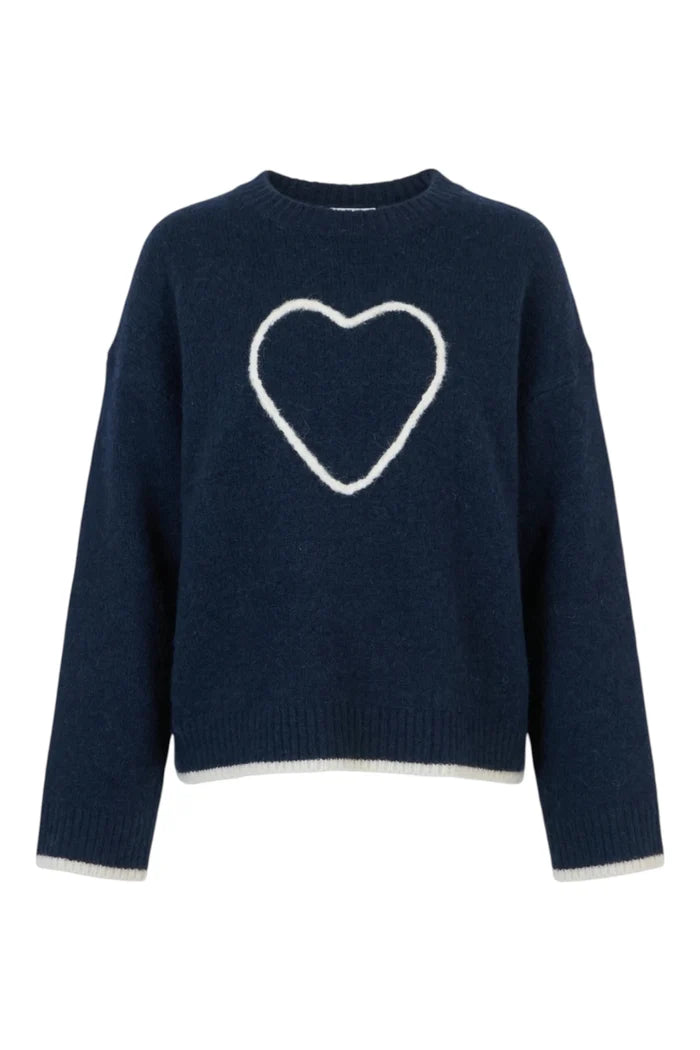 W18 Heart Sweater | Bleu Mix