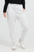 Walk in the Park Track Pants in White Marle