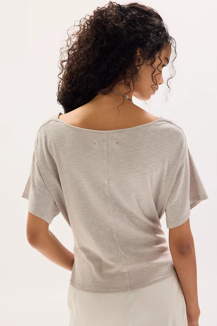 Waterfall Cowl-Neck Top | Chateau Grey