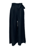 Wide Leg Pants with Belt in Splash Navy