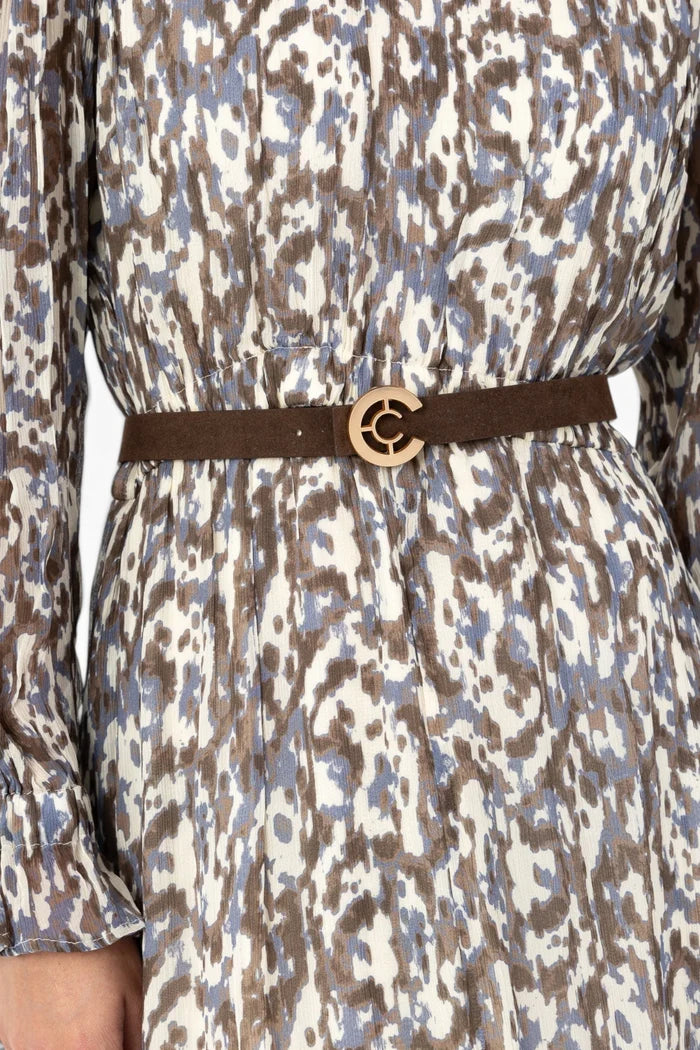 Wide Logo Belt | Bark Brown