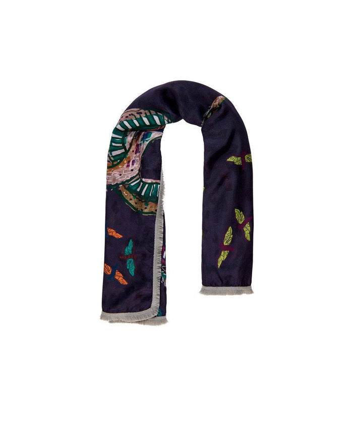 Wild Leopard Burgundy Scarf