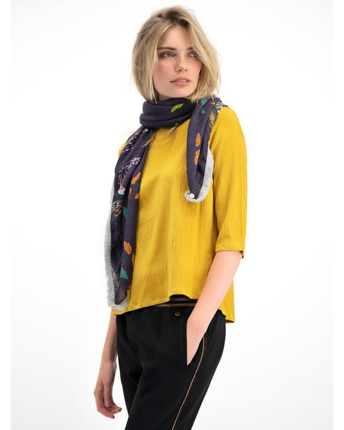 Wild Leopard Burgundy Scarf