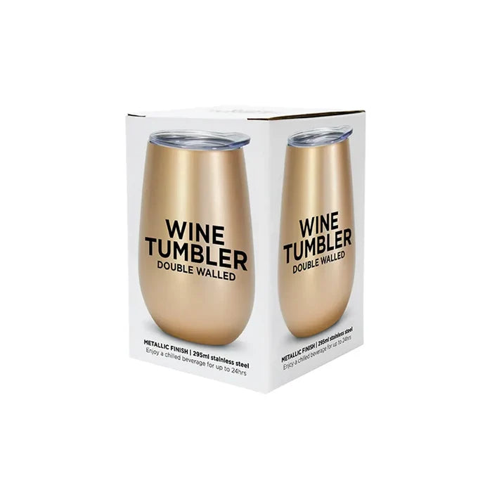 Wine Tumbler – Double Walled – Stainless Steel - Gold