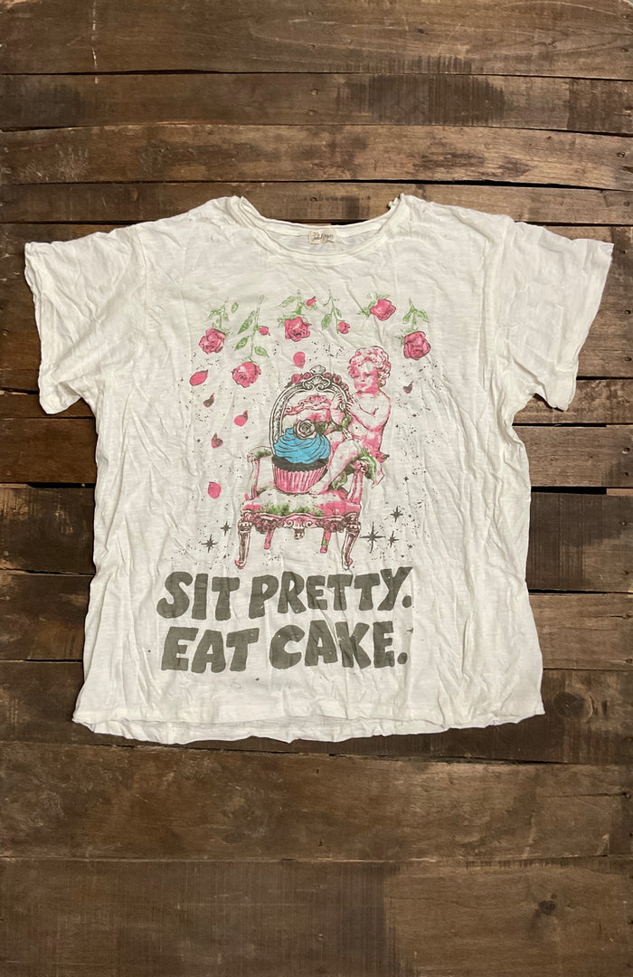 Worn & Weathered Tee | Sit Pretty Eat Cake