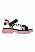 Xylo Sandal | Snow Leopard Black Mix Pony Hair