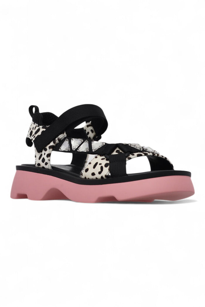 Xylo Sandal | Snow Leopard Black Mix Pony Hair