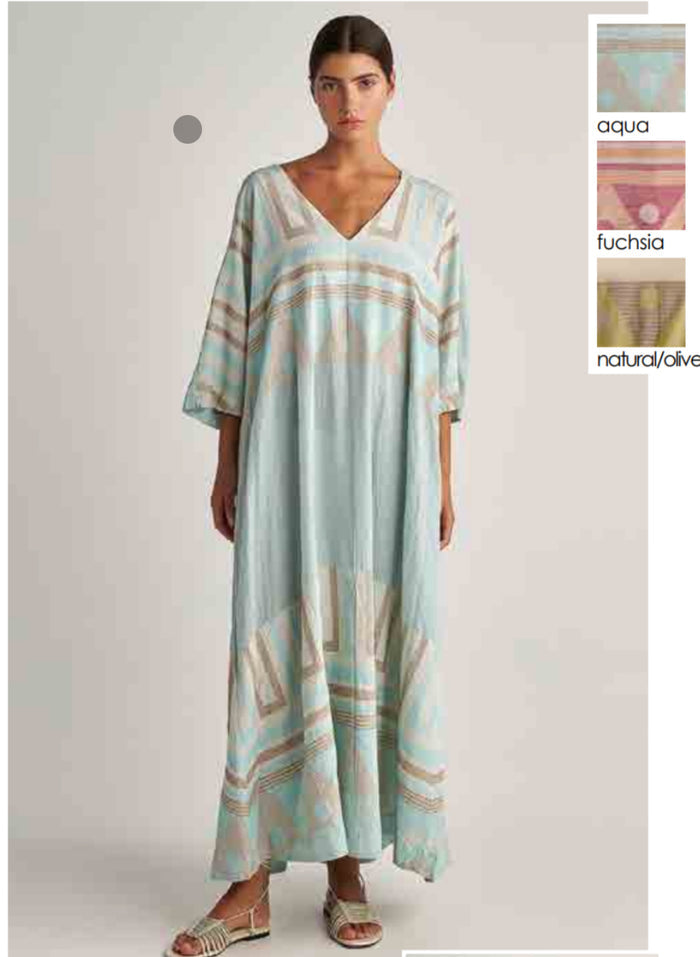 Zakar Kaftan Dress | Sifnos Fuchsia