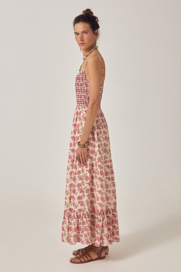 Zara Sleeveless Dress | Gordon Roses Scottish Pink