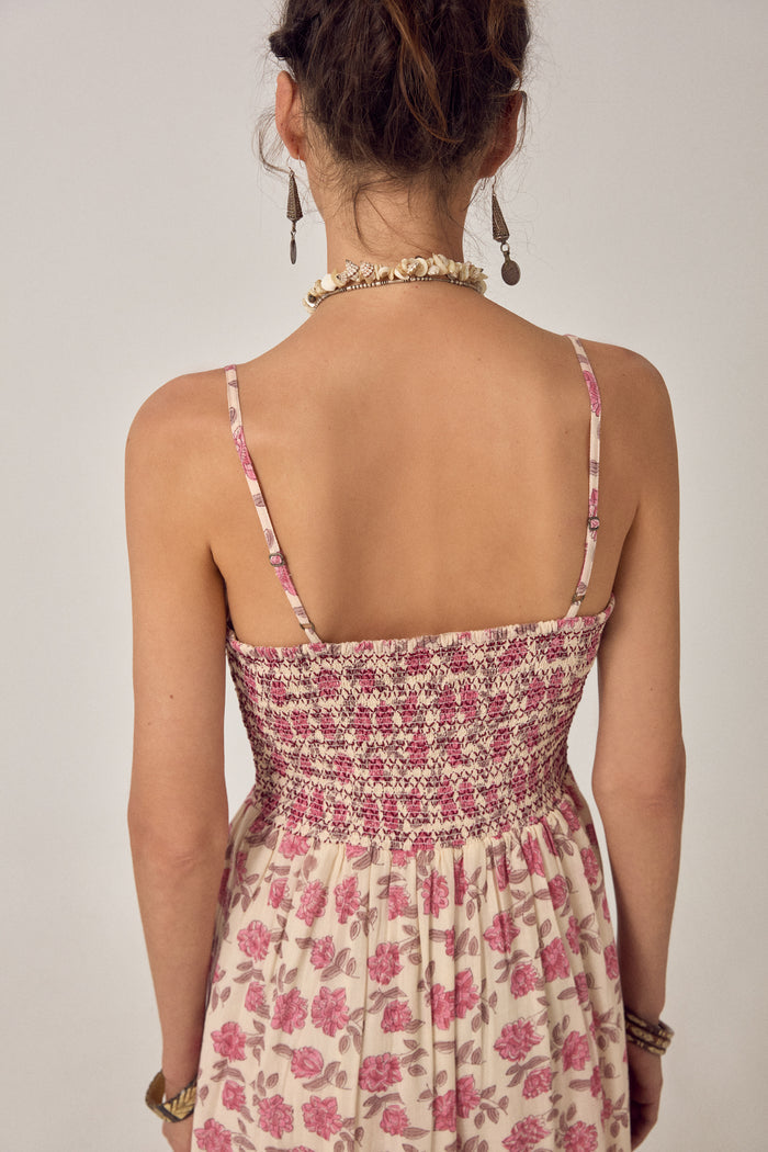 Zara Sleeveless Dress | Gordon Roses Scottish Pink